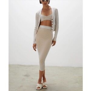 NWT Anine Bing Julian Midi Skirt Size Large